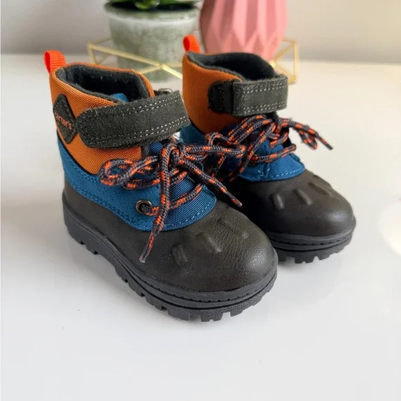 Carter's Kids' Orange and Blue Rain Boots - Picture 2 of 10